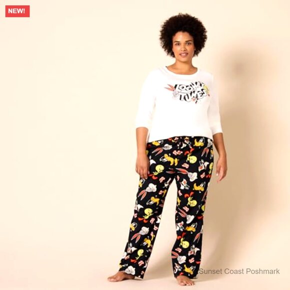 Lightweight Flannel Pant and Long-Sleeve T-Shirt Sleep Set - Picture 6 of 7